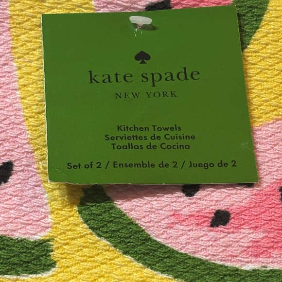 Kate Spade Pink and Yellow Watermelon Towel Set (2 towels) - Picture 2 of 2